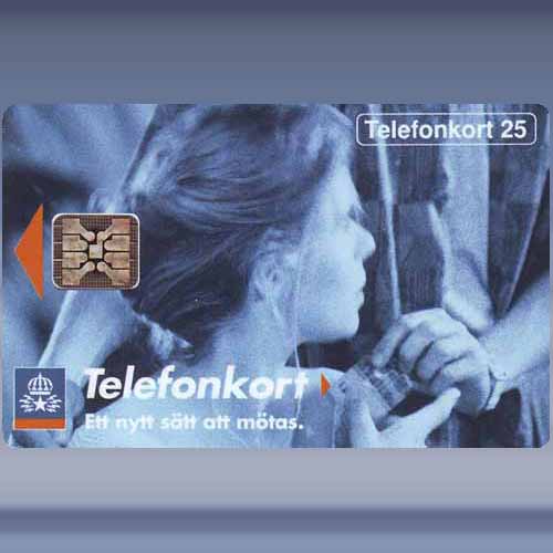 Flicka Får Telefonkort